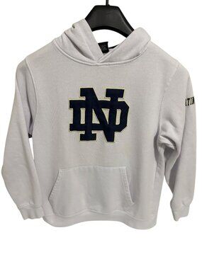 Notre Dame Fighting Irish Hooded Sweatshirt Youth Size XL Embroidered Logos